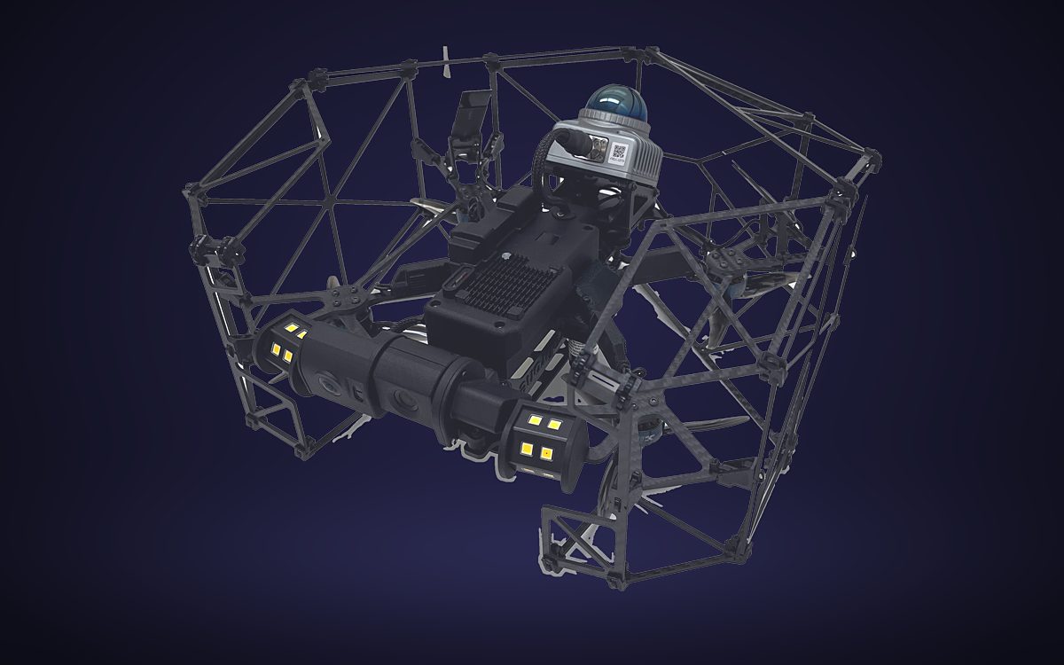 Nolvis X1 caged confined-space inspection drone
