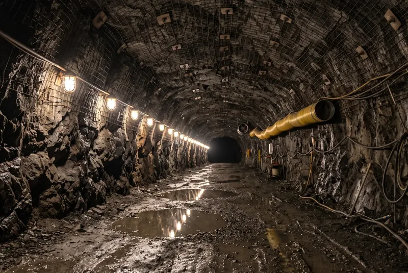 Underground mine tunnel