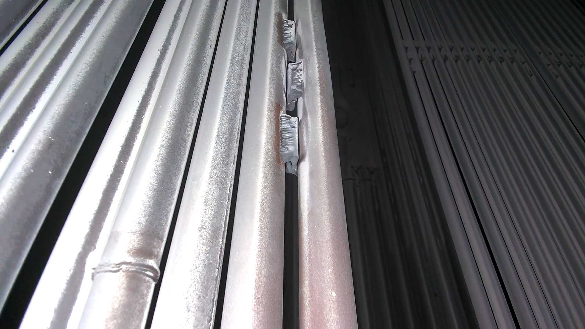 Boiler tube banks captured by the X1 in flight
