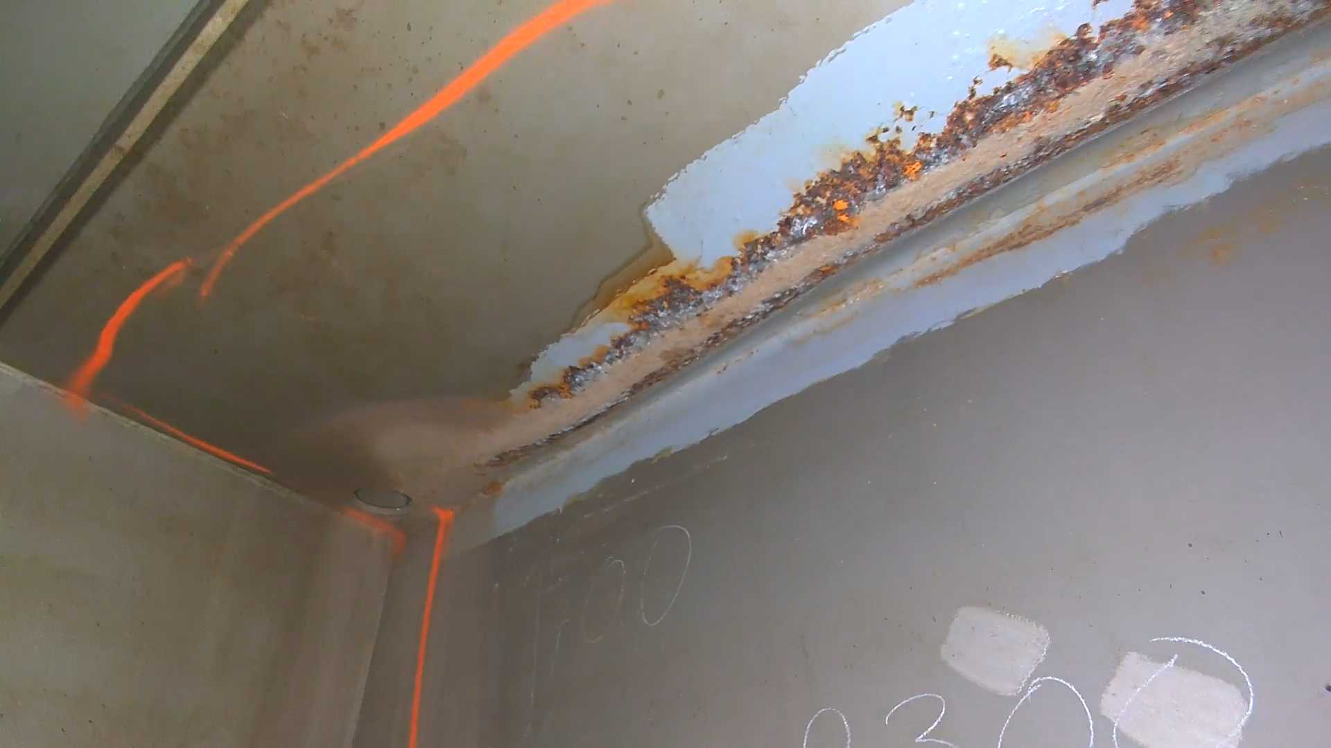 Tank interior captured by the X1 in flight